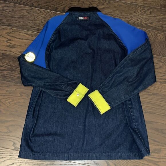 Tommy Hilfiger Jeans vintage style summer big man Denim Polymide Shirt Jacket L - Picture 8 of 10